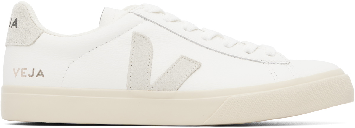 VEJA White Campo Leather Sneakers