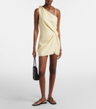 SIR Gathered halterneck linen minidress