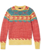 Chamula - Intarsia Merino Wool Sweater - Red