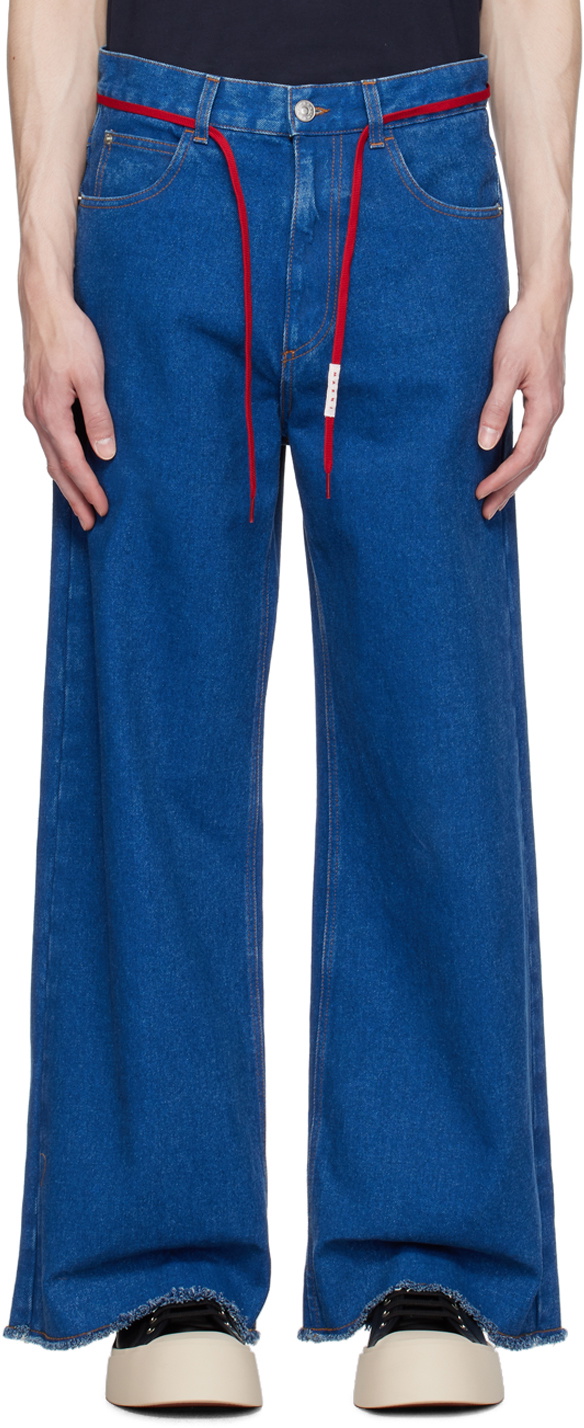Blue Drawstring Marni Blue Drawstring Jeans Marni