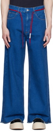 Marni Blue Drawstring Jeans