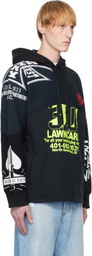 Marine Serre Black Regenerated Graphic Sweatshirts Hoodie
