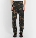 Valentino - Slim-Fit Camouflage-Print Cotton Cargo Trousers - Men - Green