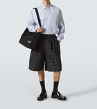 Comme des Garçons Homme Checked linen-blend shorts