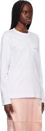Comme des Garçons Shirt White Basic Logo L/S Jersey T-shirt