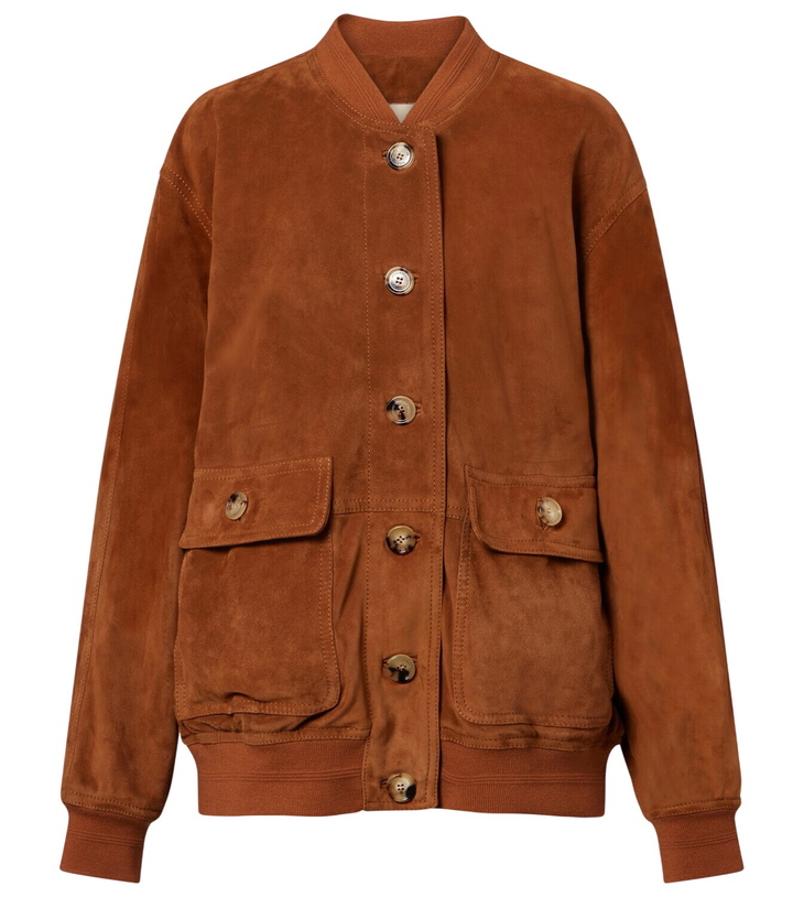 Photo: Valentino Caban suede bomber jacket