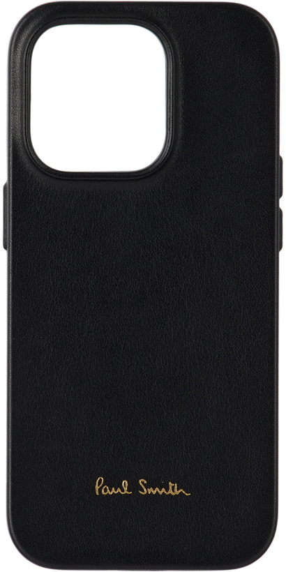 Photo: Paul Smith Black Native Union Edition Leather MagSafe iPhone 14 Pro Case