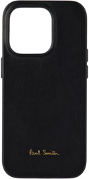Paul Smith Black Native Union Edition Leather MagSafe iPhone 14 Pro Case