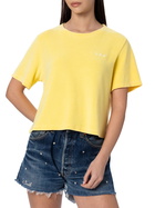 MC2 Saint Barth Woman Pale Yellow Terry Cotton Crewneck T-shirt Emilie