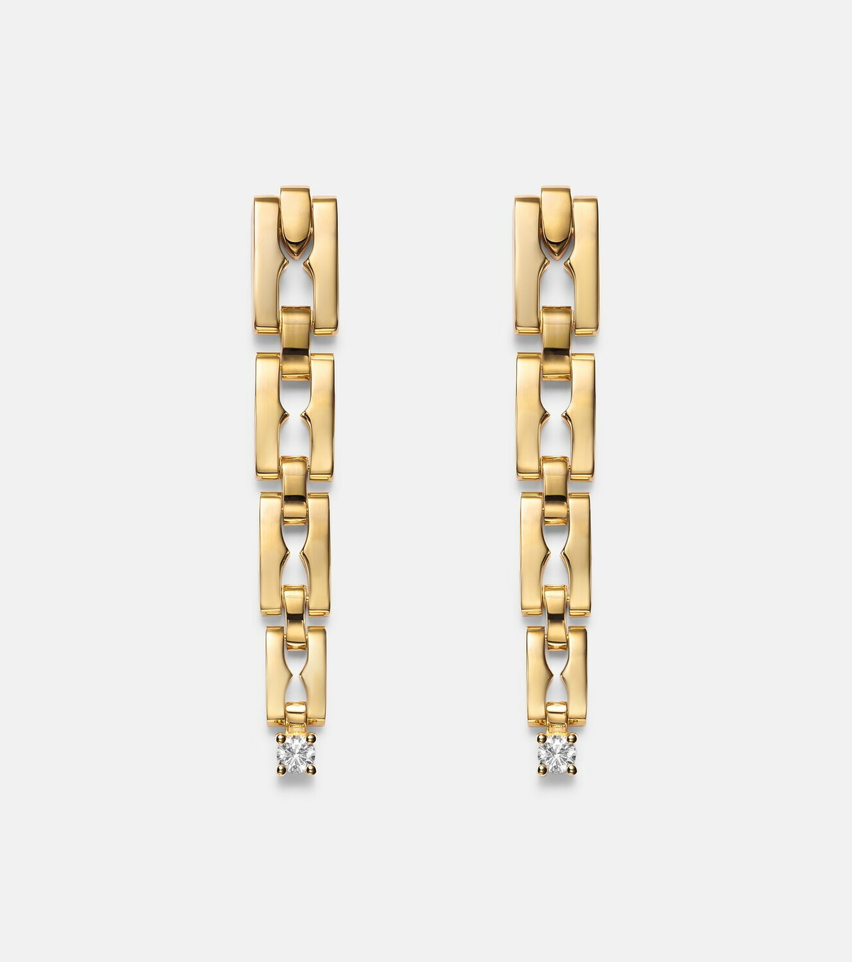 Bvlgari B.zero1 18kt gold drop earrings with diamonds