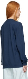 Sunnei SSENSE Exclusive Navy Cotton Long Sleeve T-Shirt