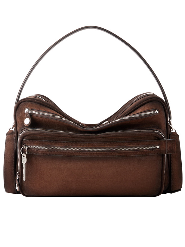 Photo: Acne Studios - Camero Camera Waxed-Suede Messenger Bag - Brown