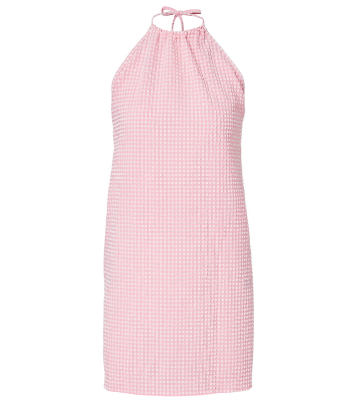 Photo: Hunza G Gingham halterneck seersucker minidress
