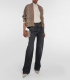 Brunello Cucinelli Cable-knit mohair-blend cardigan
