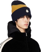 Moncler Genius Moncler x Palm Angels Navy & Yellow Beanie