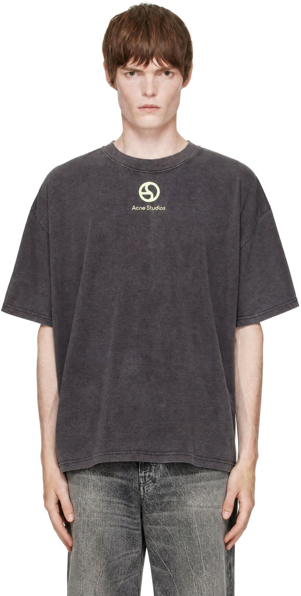 Acne Studios Gray Logo T-shirt