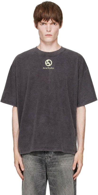 Photo: Acne Studios Gray Logo T-shirt