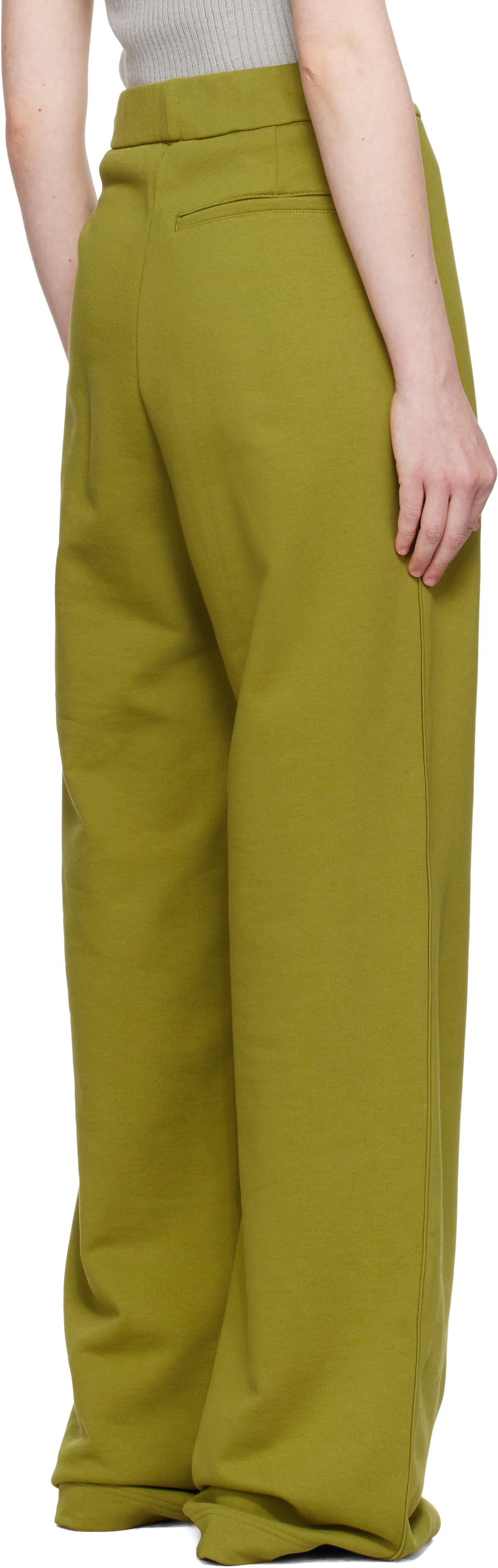 Dries Van Noten Green Straight Sweatpants