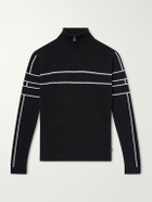 BOGNER - Kuno Striped Jacquard-Knit Wool Half-Zip Ski Midlayer - Black
