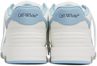 Off-White White & Blue Out Of Office Leather Sneakers