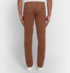 Incotex - Slim-Fit Stretch-Cotton Trousers - Men - Chocolate