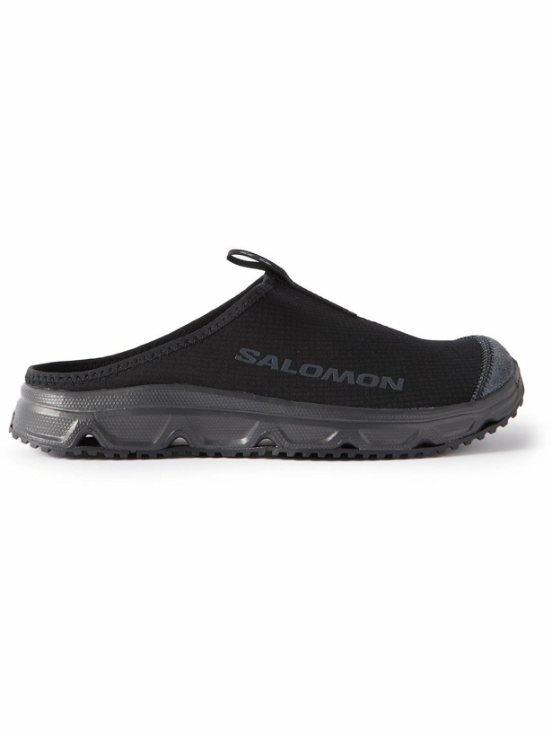 Photo: Salomon - RX Slide 3.0 Suede-Trimmed Mesh Slip-On Sneakers - Black