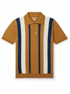 Baracuta - Striped Cotton Polo Shirt - Orange