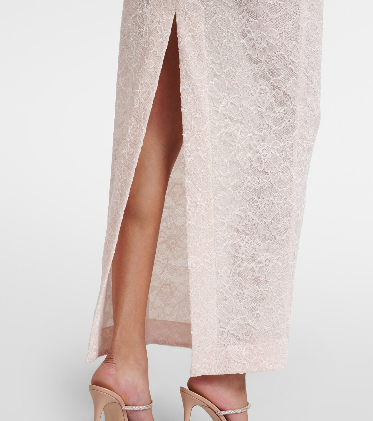 Alessandra Rich Bow-detail lace gown