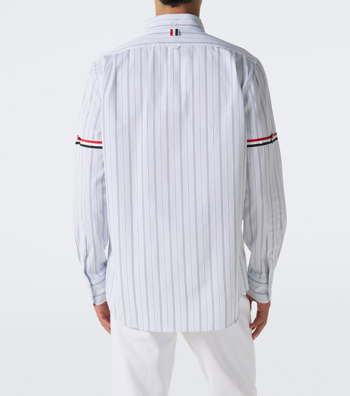 Thom Browne 4-Bar striped cotton shirt