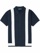 Frescobol Carioca - Barretos Striped Knitted Cotton Shirt - Blue