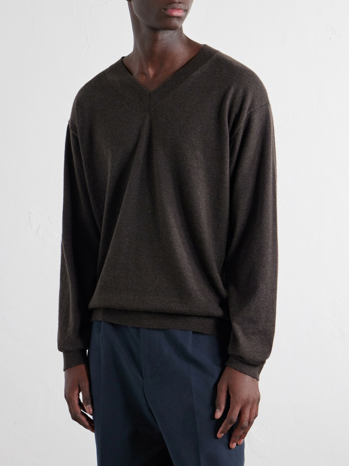 ATON - Cotton and Yak-Blend Sweater - Brown