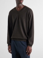 ATON - Cotton and Yak-Blend Sweater - Brown