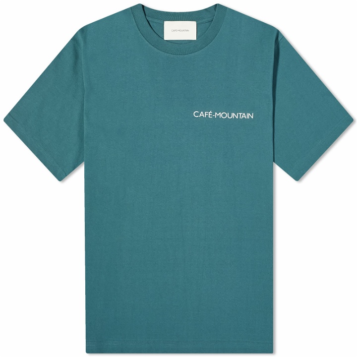 Photo: Café Mountain Men's Clubhouse T-Shirt in Ivy Green