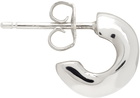 AGMES Silver Mini Dahlia Huggie Hoop Earrings