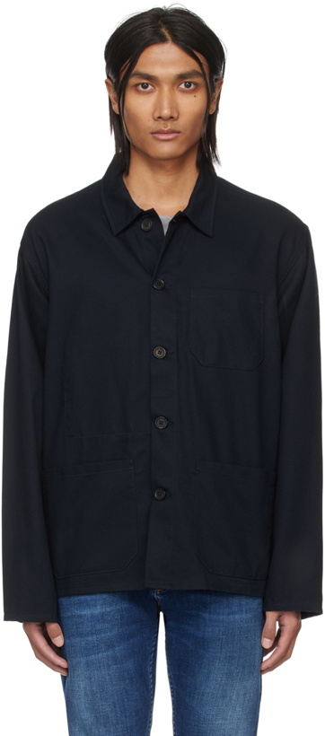 Photo: Nudie Jeans Navy Buddy Classic Chore Jacket