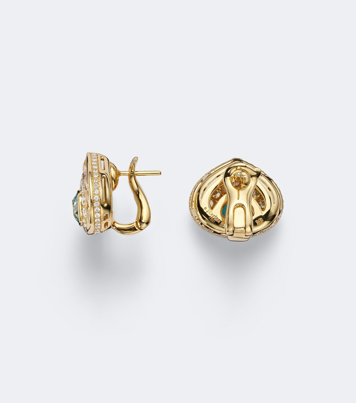 Marina B Claudia 18kt gold earrings with gemstones