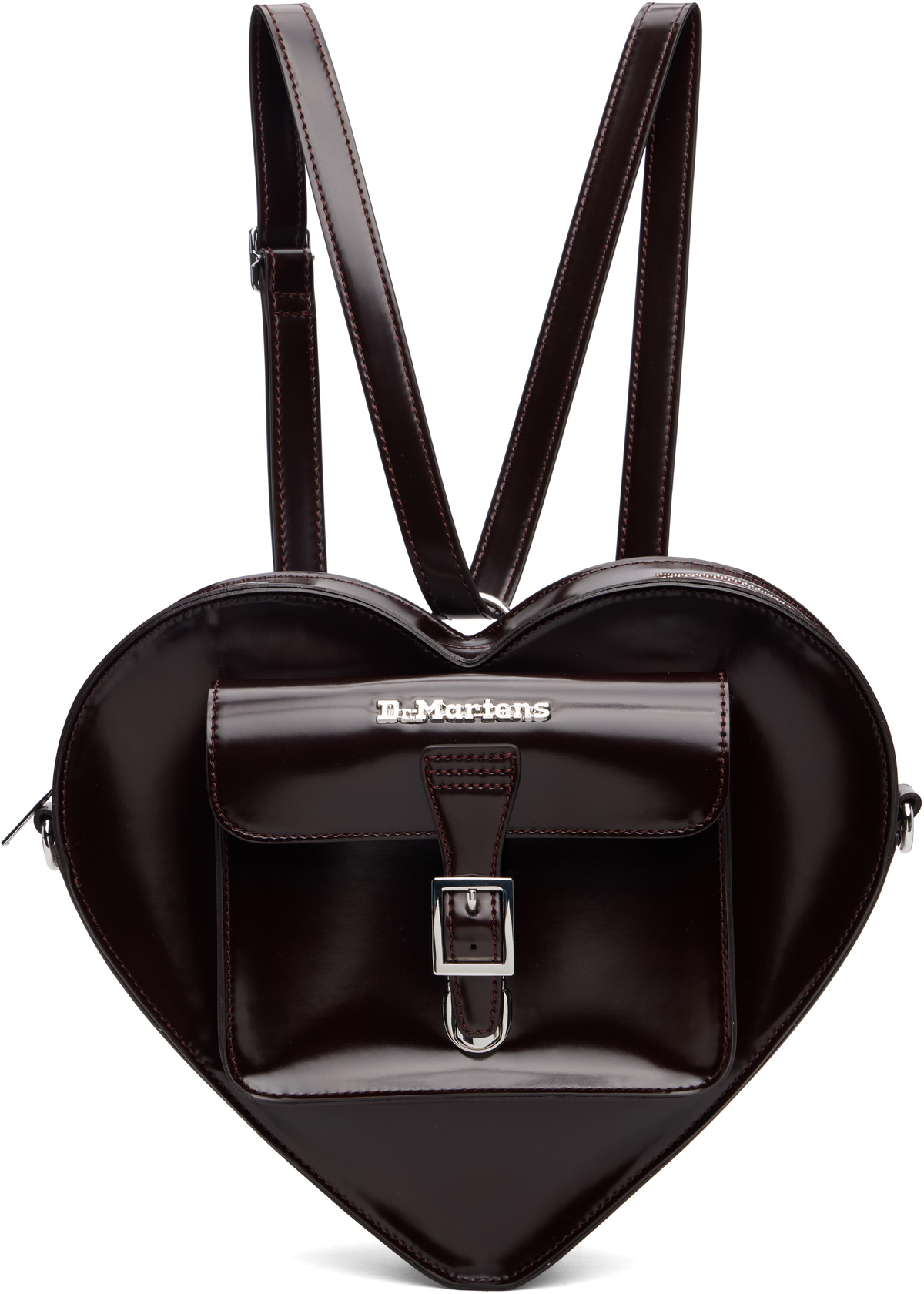 【Dr.Martens】Hardware Heart Backpack★早い者勝ち★ Kiev Leather Hardware Heart Shaped Bag in Black | Dr. Martens
