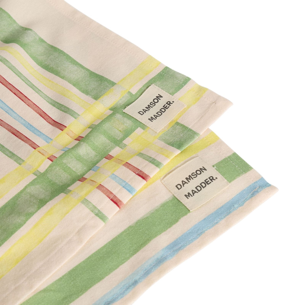 Damson Madder Women's Nonna House - Set Of Two Tea Towels in Yellow/Green 
