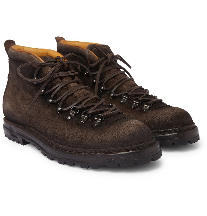 Photo: Officine Creative - Artik Shearling-Lined Burnished-Suede Boots - Brown