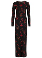 Reformation Tommie Floral Stretch-jersey Maxi Dress Black