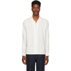 AMI Alexandre Mattiussi White Pinstripe Shirt