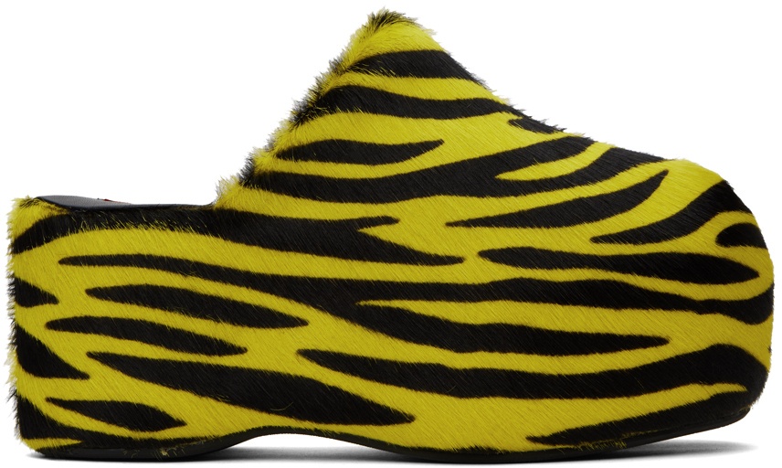 Photo: SIMONMILLER Yellow & Black Platform Bubble Slip-On Loafers