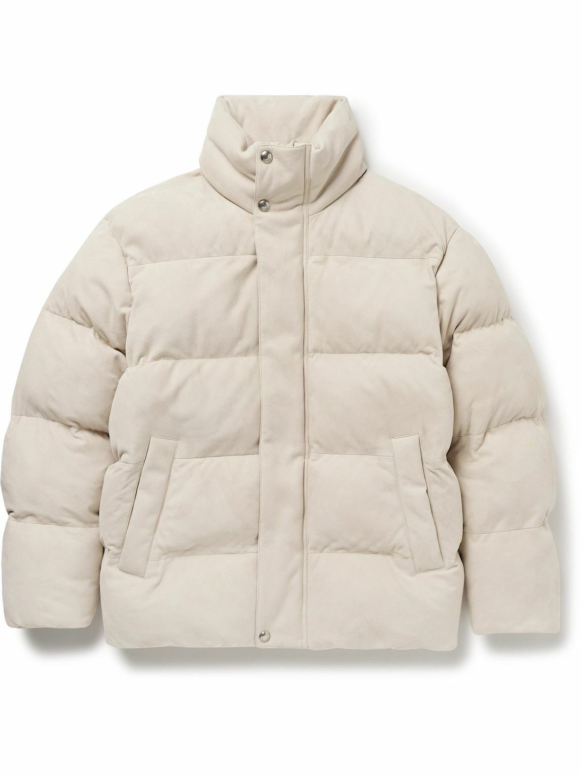 Loro Piana - Flavio Quilted Suede Jacket - Neutrals