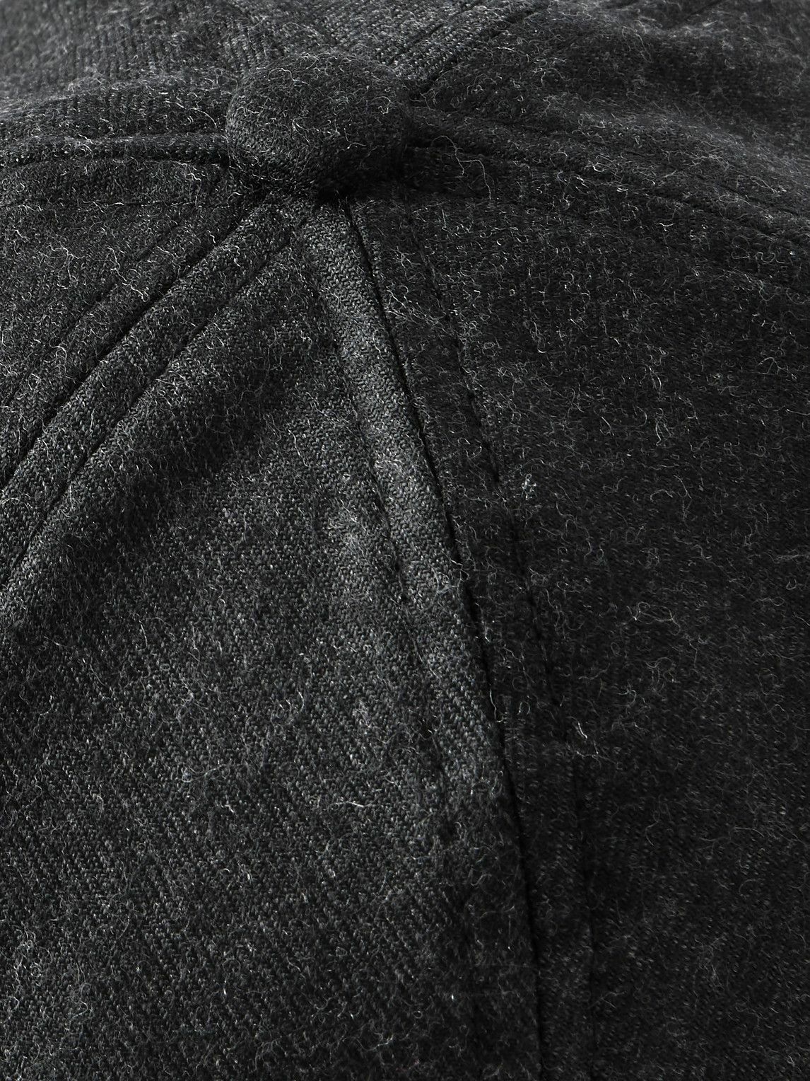 Mr P. - Leather-Trimmed Brushed Cotton-Twill Baseball Cap