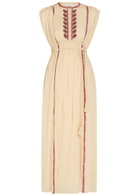 Isabel Marant étoile Liviane Embroidered Cotton Maxi Dress Beige