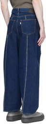 JieDa Indigo Used Jeans