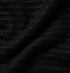 SAINT LAURENT - Striped Wool and Mohair-Blend Sweater - Black