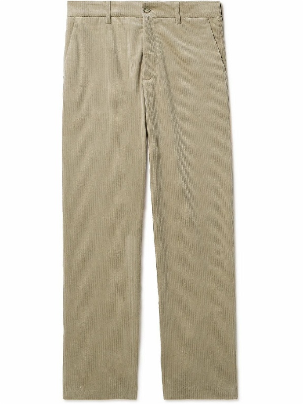 Photo: NN07 - Paw 1077 Straight-Leg Organic Cotton-Blend Corduroy Trousers - Neutrals