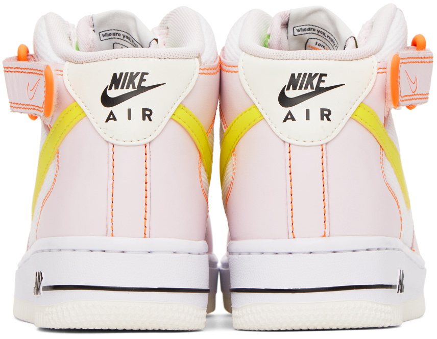 nike air force pink and yellow