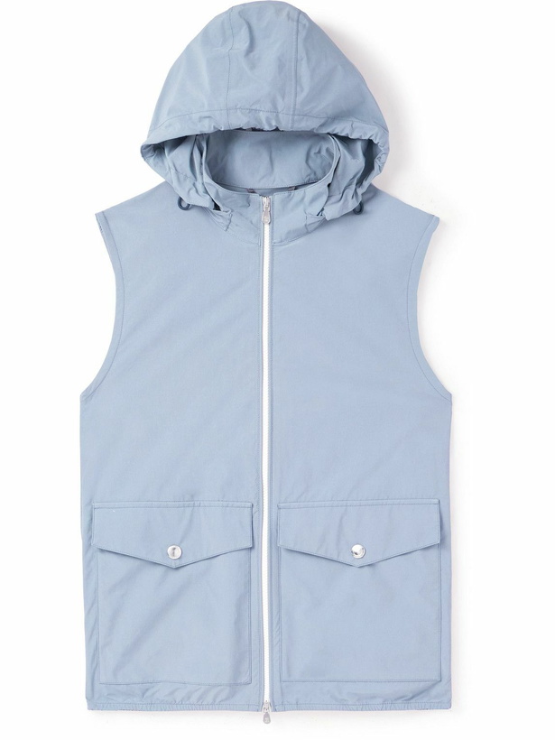 Photo: Brunello Cucinelli - Shell Hooded Vest - Blue